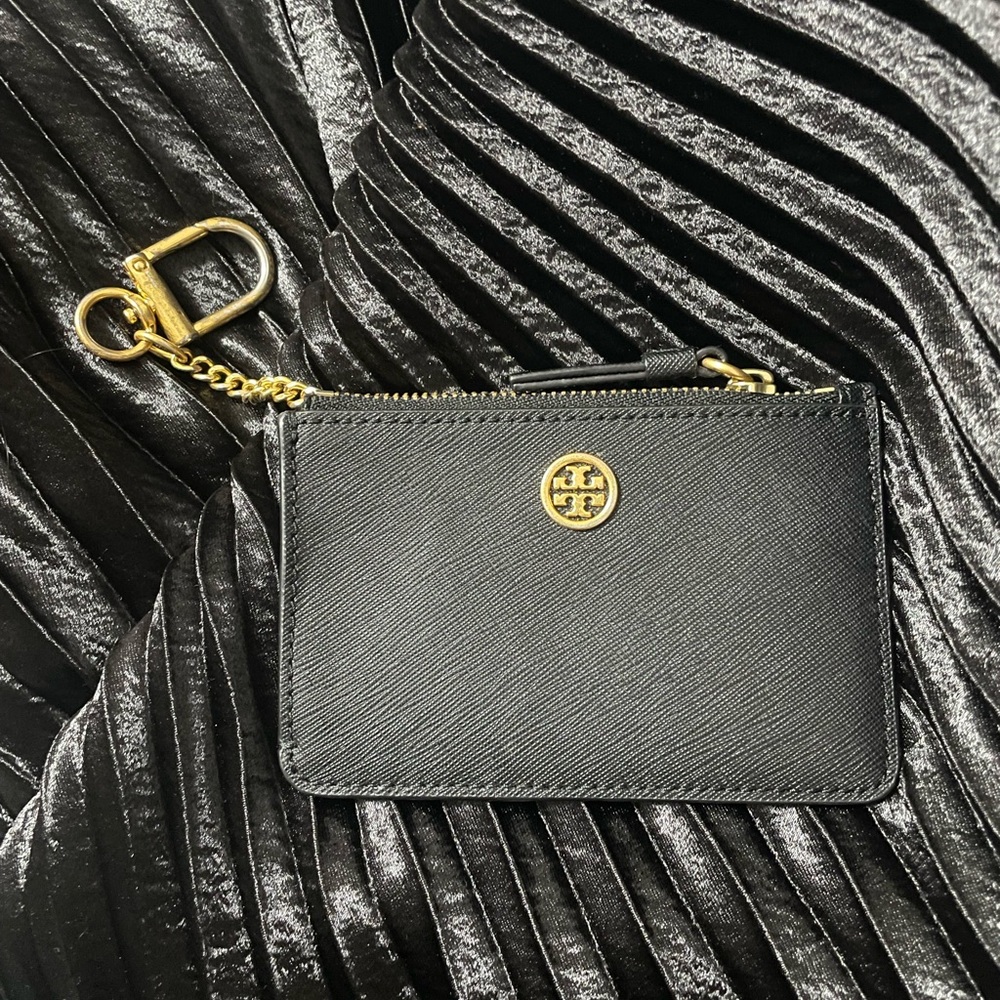 Tory Burch Robinson card case key ring
